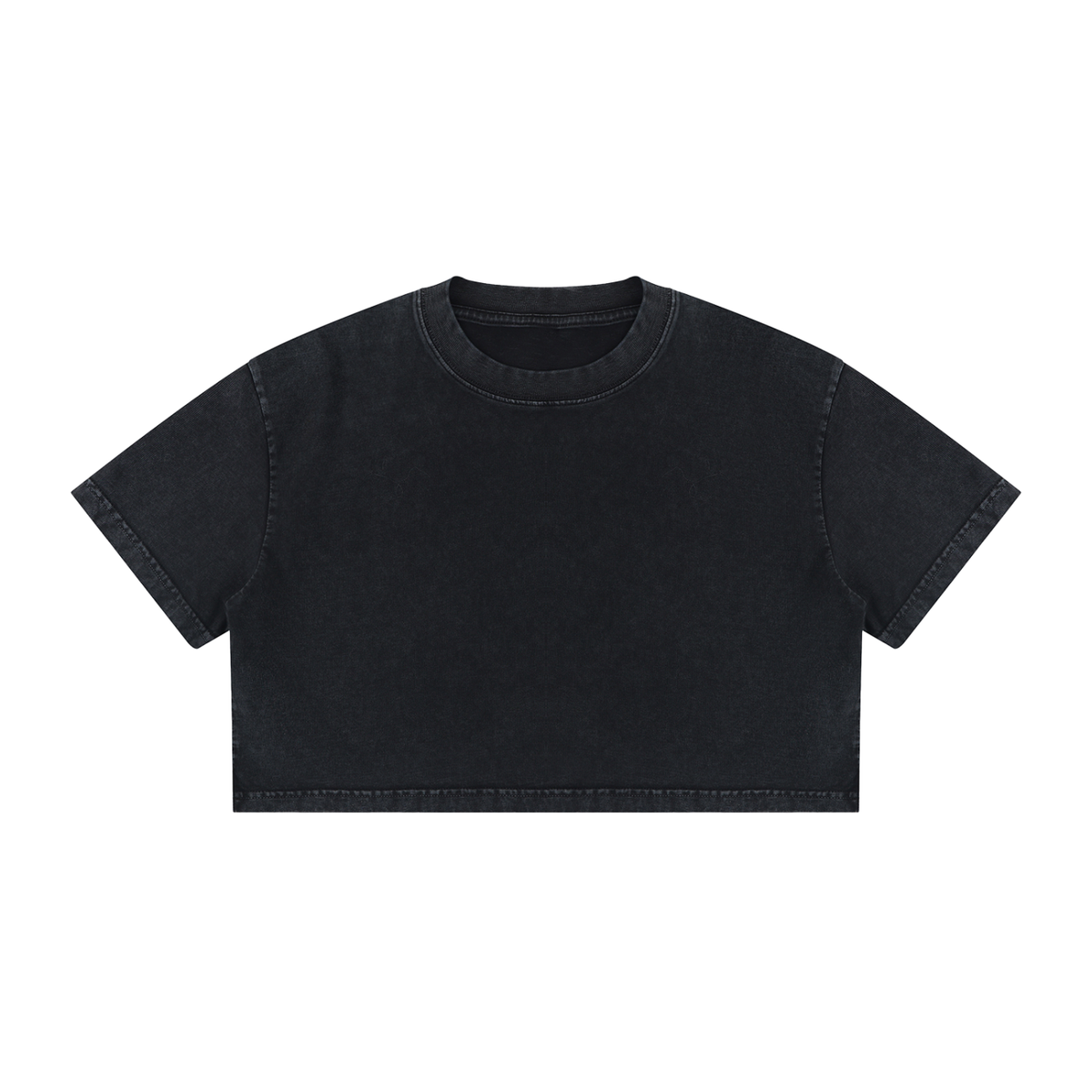 Women's Mineral Wash Cotton Crop T-Shirt – Vintage Oversized Cropped Streetwear Tee