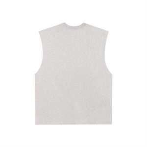 Raw Edge Cotton Tank Top