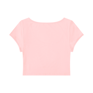 Women's Slim Cap Sleeve Crop T-Shirt – Fitted Everyday Essential Top