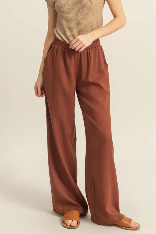 HYFVE Front Tie Waist Tiered Palazzo Pants – MYN2O

