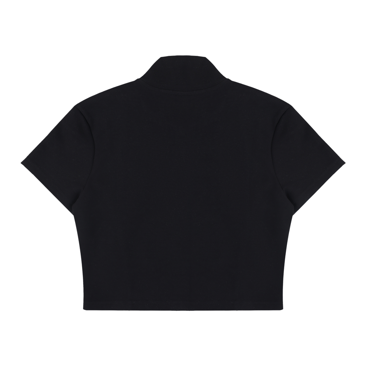 Women's Cropped Full-Zip Short Sleeve T-Shirt – Slim Fit Casual Zip-Up Top