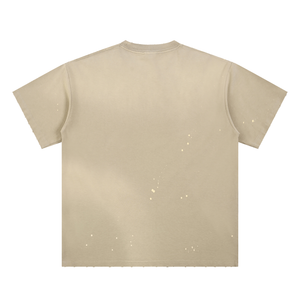 Hand-Frayed Sunfade Paint Splatter T-Shirt