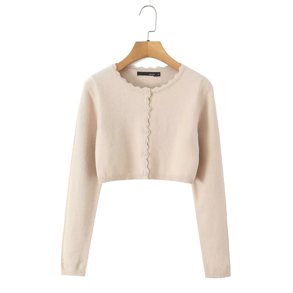 French-style Cropped Knit Cardigan Jacket For Women