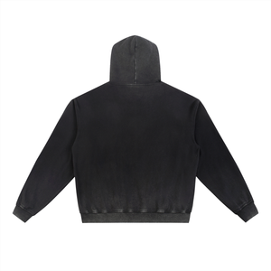Vintage Washed Gradient Fleece Hoodie