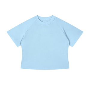 Women's Mineral Wash Crop T-Shirt – Slim Fit Vintage Streetwear Tee