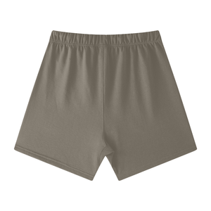 Unisex Earth Tone Loose Fit Cotton Shorts