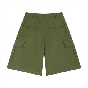 Unisex Woven Cargo Shorts – Relaxed Fit Utility Streetwear Shorts