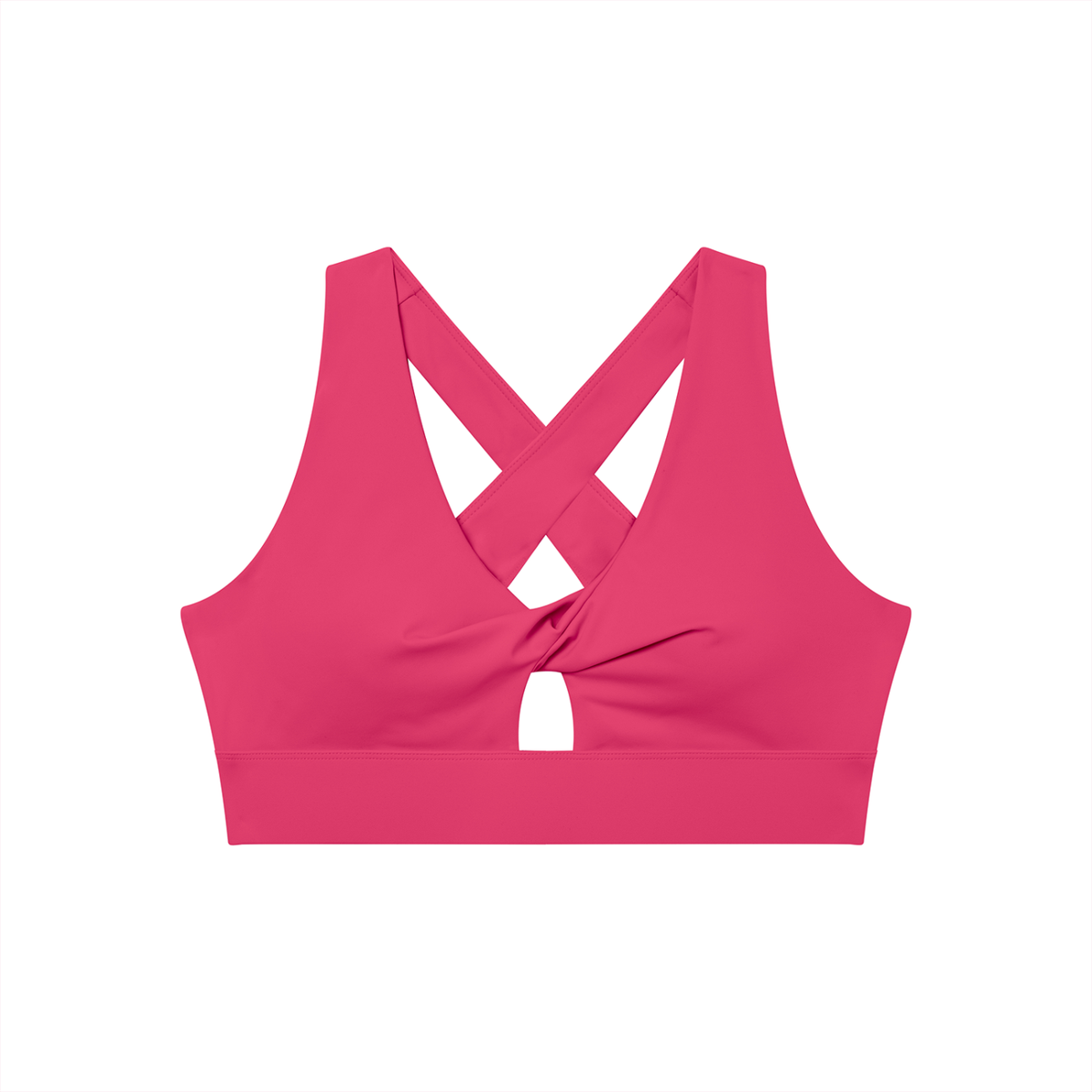 Women's Twist Front V-Neck Sports Bra – Seamless Medium Support Activewear Bra