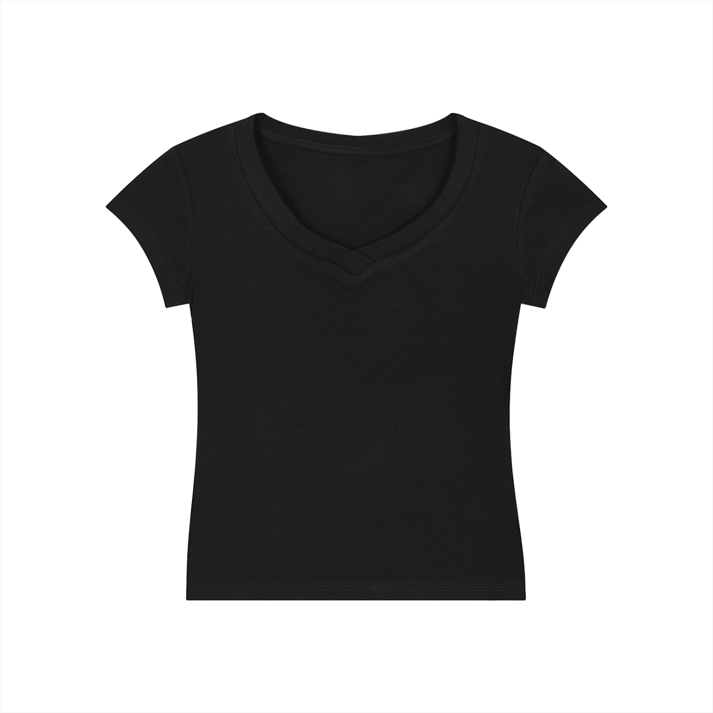 Essential V-Neck Bodycon T-Shirt
