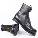 Women's Leather High-Top Round Toe Boots – Rugged, Stylish & Durable | MYN2O