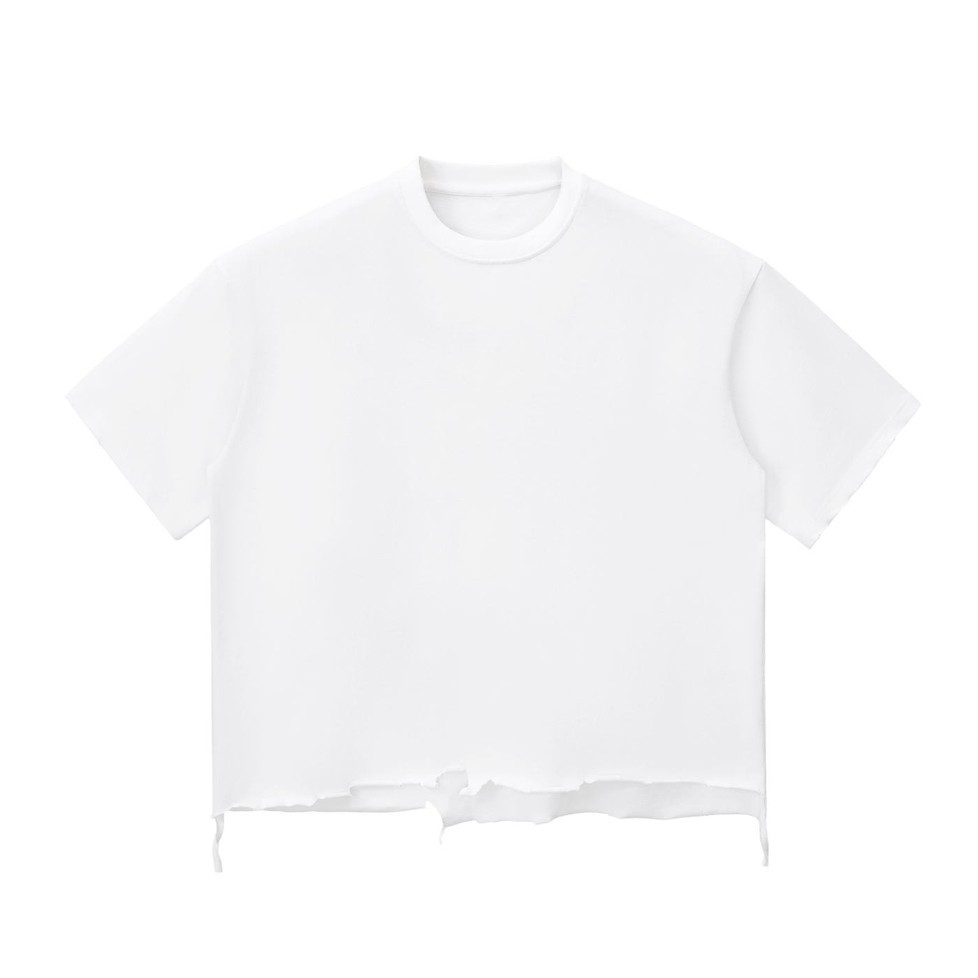 Snow Wash Raw-Hem Boxy T-shirt