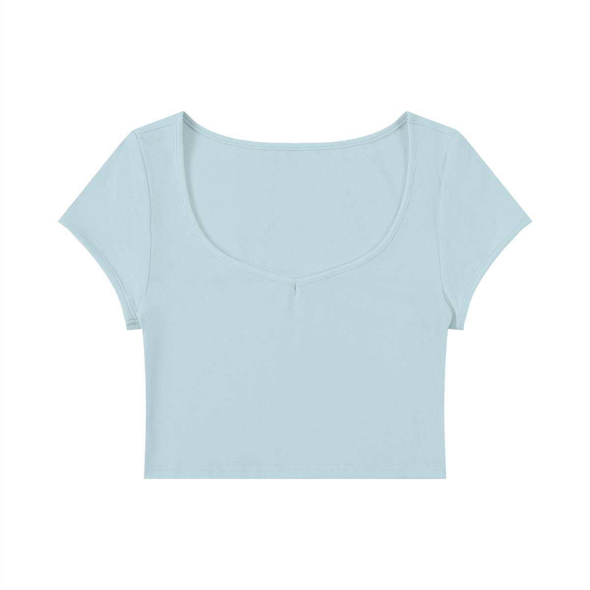 Women's Slim Cap Sleeve Crop T-Shirt – Fitted Everyday Essential Top