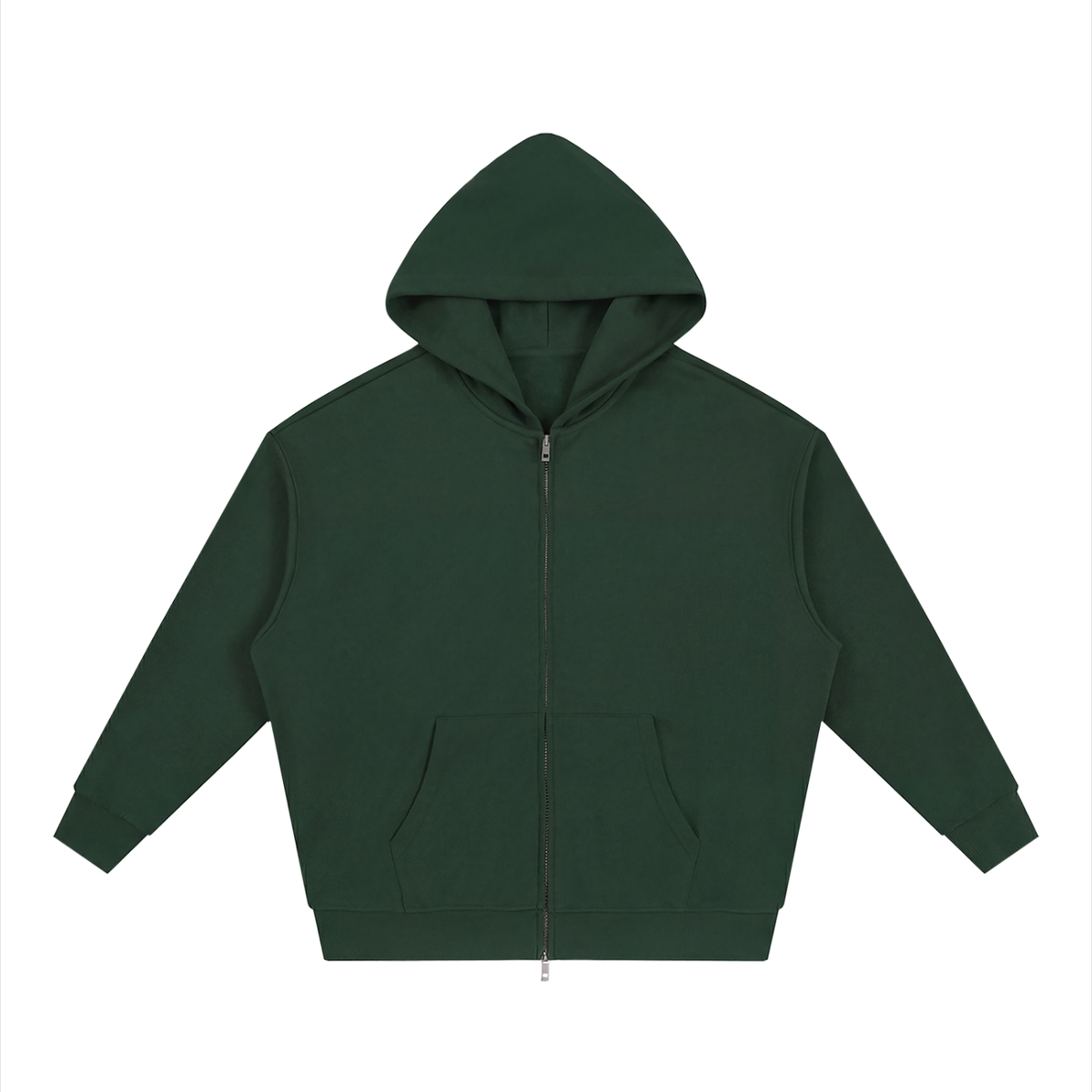 Unisex Loose Fit Full-Zip Hoodie – Premium Casual Streetwear Sweatshirt
