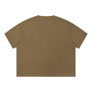 Unisex Waffle Boxy T-Shirt – Oversized Textured Streetwear Tee