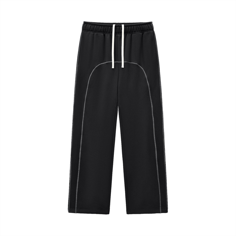 Contrast-Stitched Fleece Sweatpants