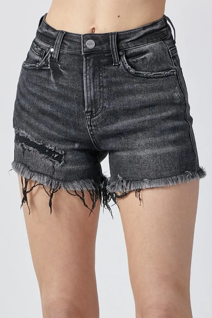 RISEN raw hem denim shorts with functional pockets – MYN2O