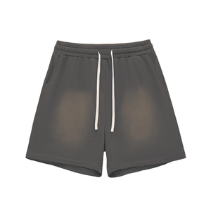 Sun Fade Raw Edge Cotton Shorts
