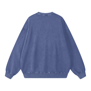 Snow Washed Oversized Sweatshirt – Premium Unisex Heavyweight Streetwear Pullover
