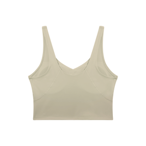 Women's V-Neck Yoga Sports Bra – Seamless Medium Support Workout & Activewear Bra