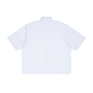 Unisex Striped Boxy Button-Up Shirt – Oversized Casual Streetwear Shirt