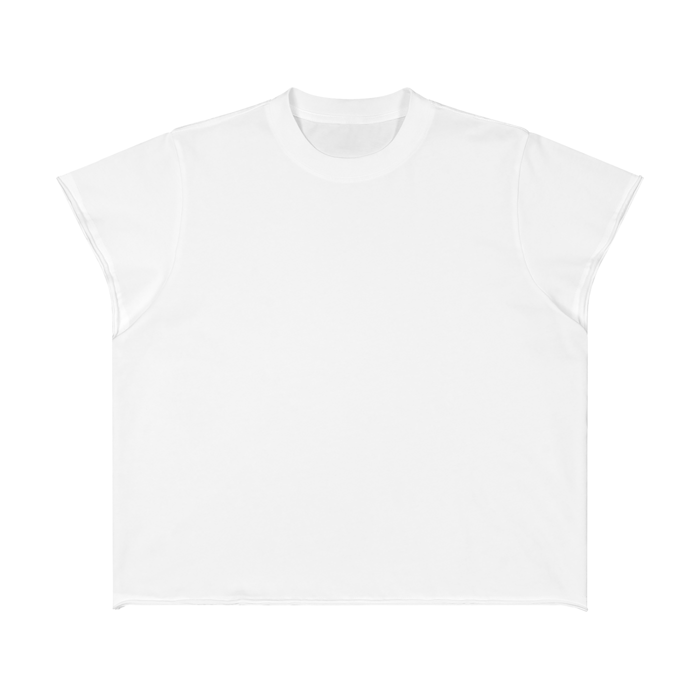 Unisex Boxy Raw Edge T-Shirt