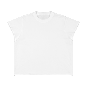 Unisex Boxy Raw Edge T-Shirt – Oversized Heavyweight Vintage Streetwear Tee