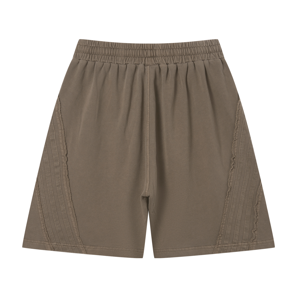 Unisex Vintage Wash Raw Edge Shorts – Oversized Streetwear Sweat Shorts