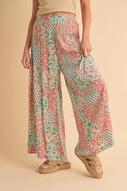 Aemi+Co Printed Wide Leg Pants – MYN2O