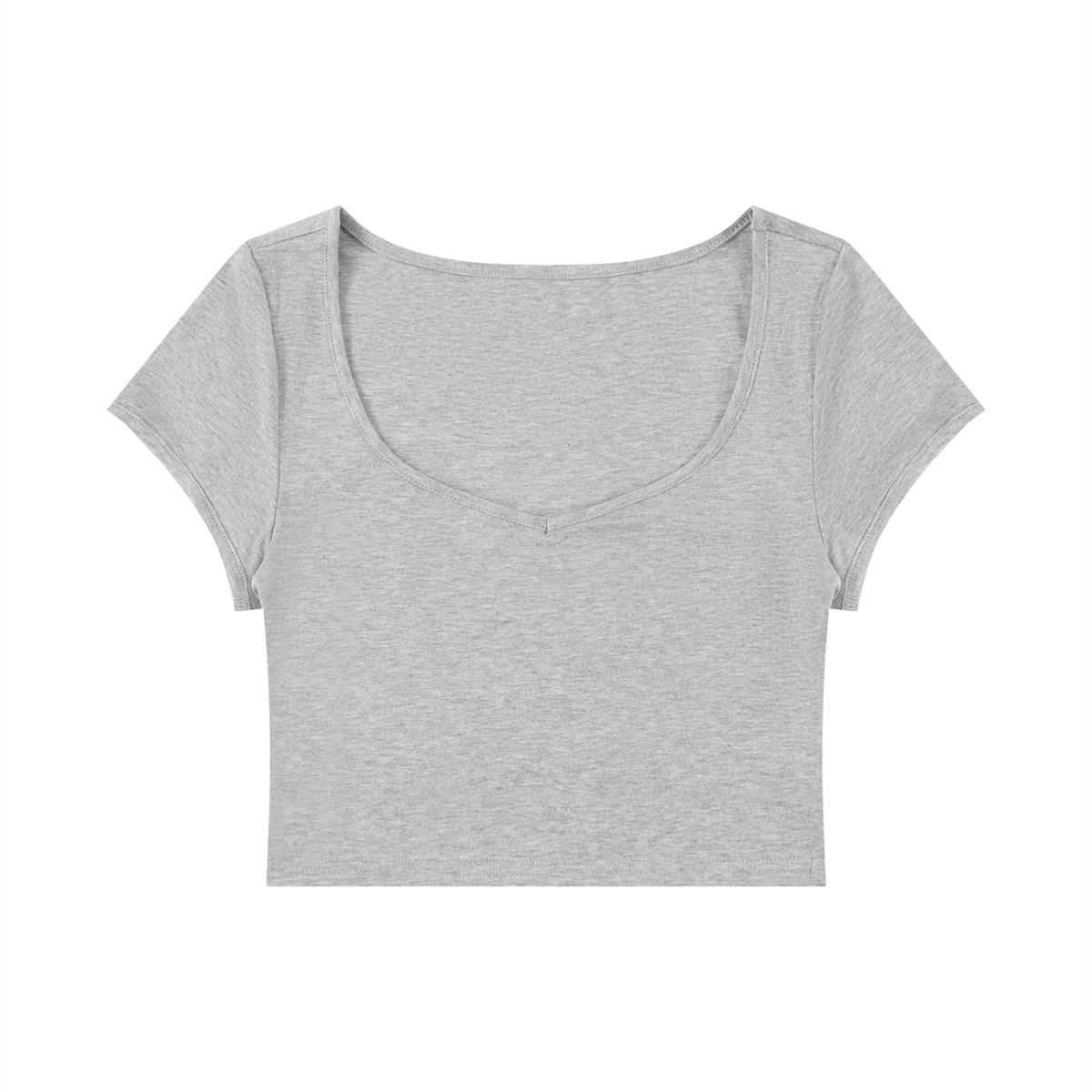 Women's Slim Cap Sleeve Crop T-Shirt – Fitted Everyday Essential Top