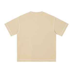 Unisex Vintage Sunfade Waffle Knit Boxy T-Shirt – Oversized Streetwear Tee