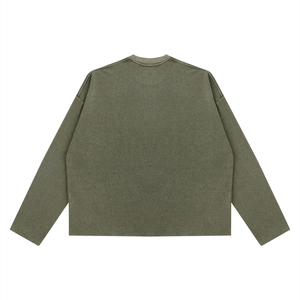 Unisex Vintage Wash Boxy Waffle Raw Edge T-Shirt – Oversized Premium Streetwear Tee