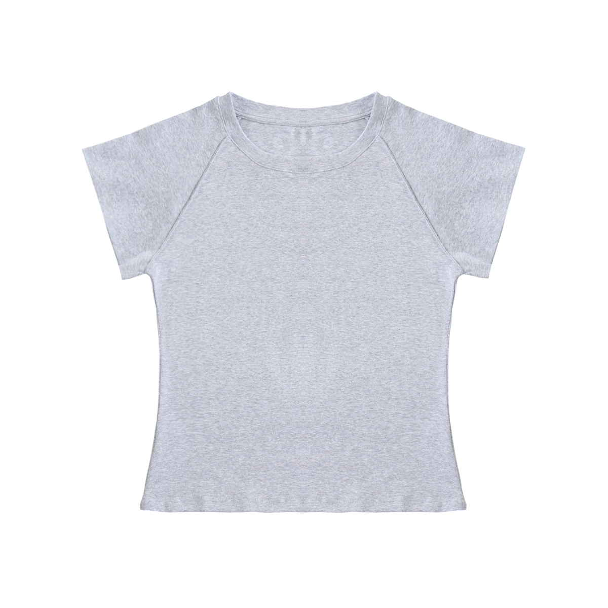 Solid Color Raglan Sleeve Crop Top