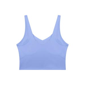 Women's V-Neck Yoga Sports Bra – Seamless Medium Support Workout & Activewear Bra