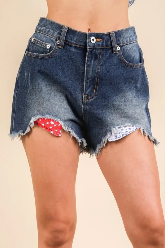🧵 Description:
Make a bold summer statement with the VERY J Raw Hem Pocketed Contrast Washed Denim Shorts – MYN2O. These shorts feature a trendy contrast wash design, edgy raw hems, and classic pocket styling for a street-smart look that’s ready for anything.

✨ Key Features:

Design: Contrast-washed two-tone effect

Waist: Mid to high-rise fit

Hem: Raw, frayed edges

Pockets: Functional front and back pockets

Closure: Button and zip fly

Fabric: Soft, stretch-infused denim

Sizes: Available in multiple 