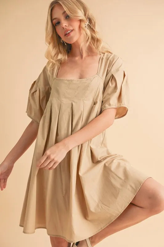 AEMI + CO square neck babydoll dress with pockets – effortless summer style – MYN2O