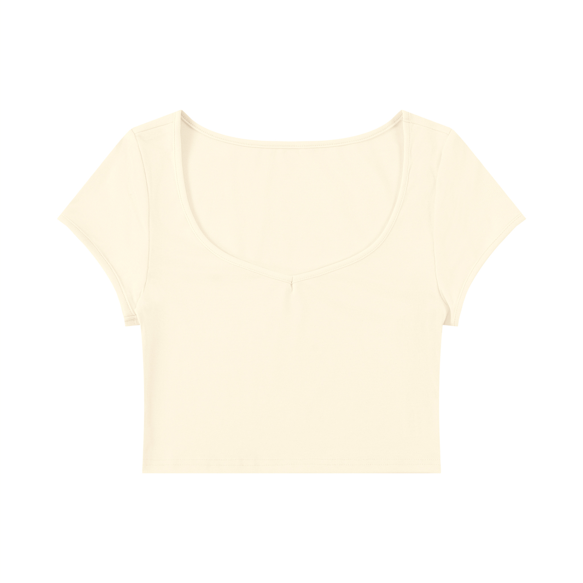 Women's Slim Cap Sleeve Crop T-Shirt – Fitted Everyday Essential Top