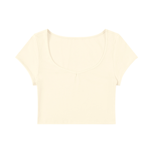Women's Slim Cap Sleeve Crop T-Shirt – Fitted Everyday Essential Top