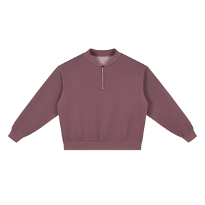 Unisex Vintage Wash Fleece Quarter Zip Sweatshirt