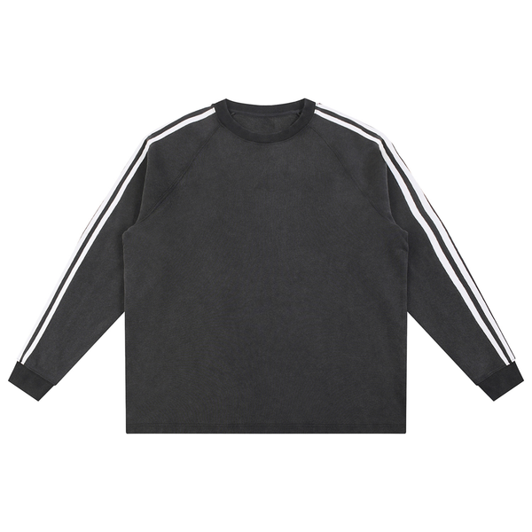 Snow Washed Contrast Tape Sweatshirt