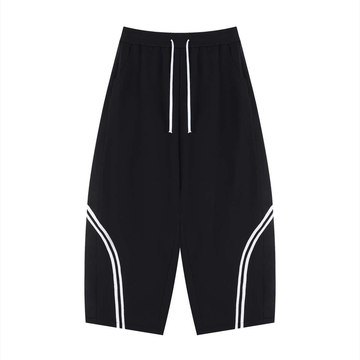 Unisex Wide Leg Piping Sweatpants – Oversized Relaxed Fit Streetwear Joggers