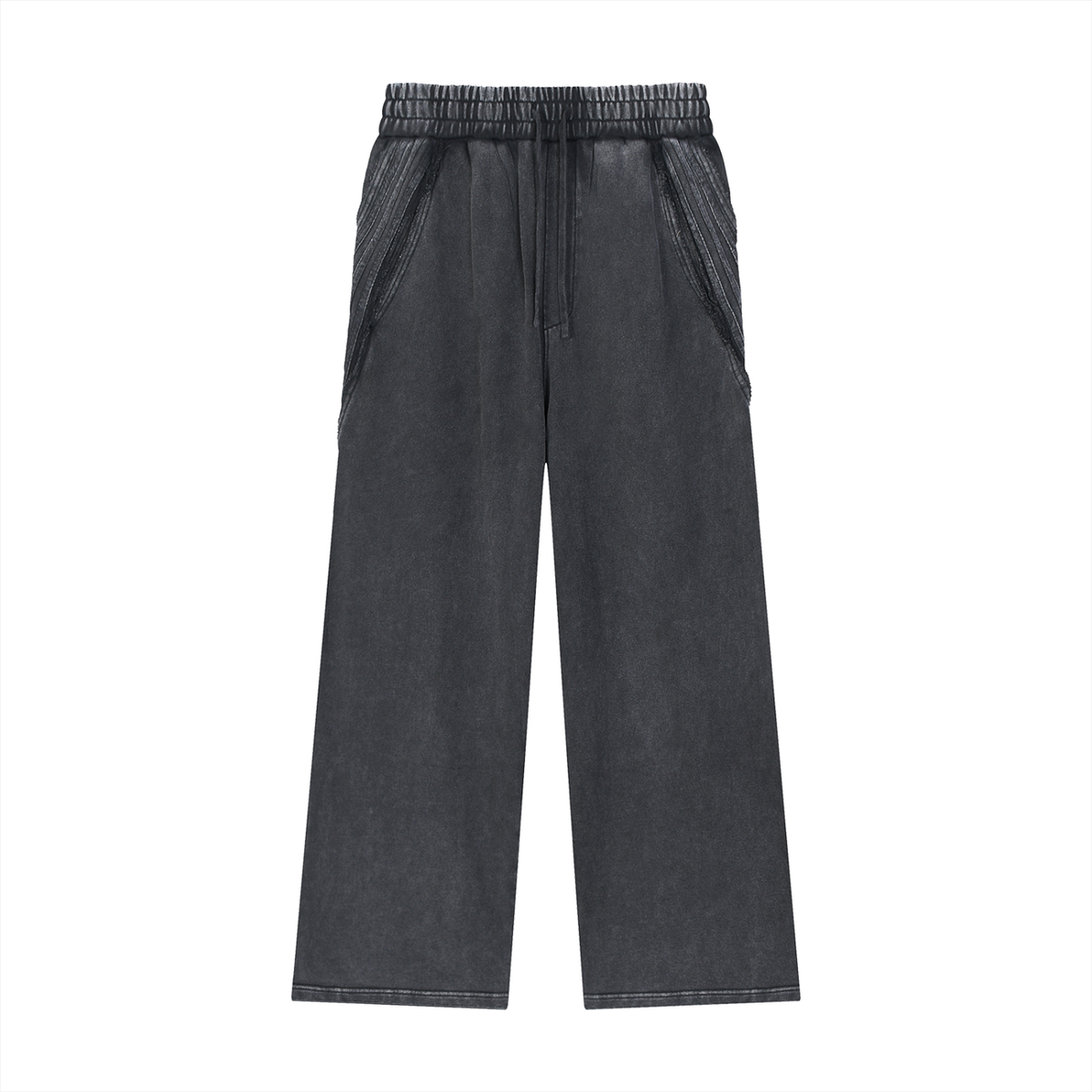Snow Washed Tape Raw Edge Sweatpants