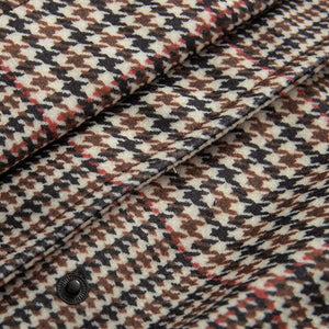 Retro Houndstooth Pilot Quilted Jacket Coats