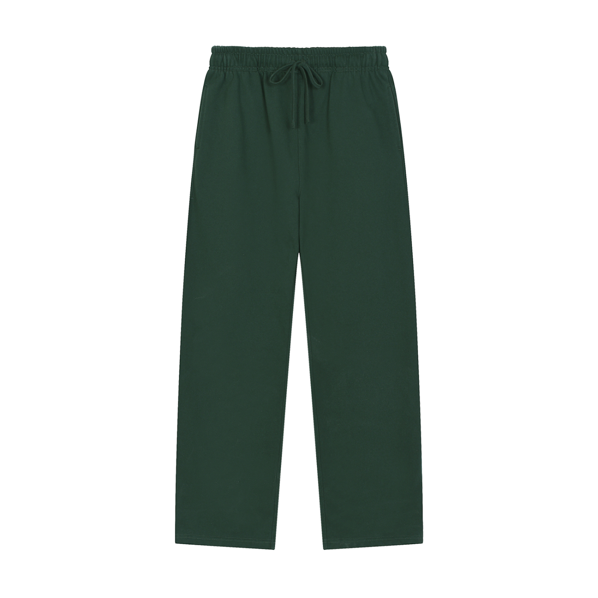 Solid Color Straight-Leg Sweatpants