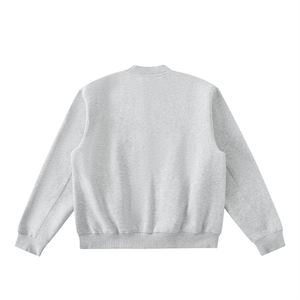 Essential Zip-Up Fleeced Varsity Jacket