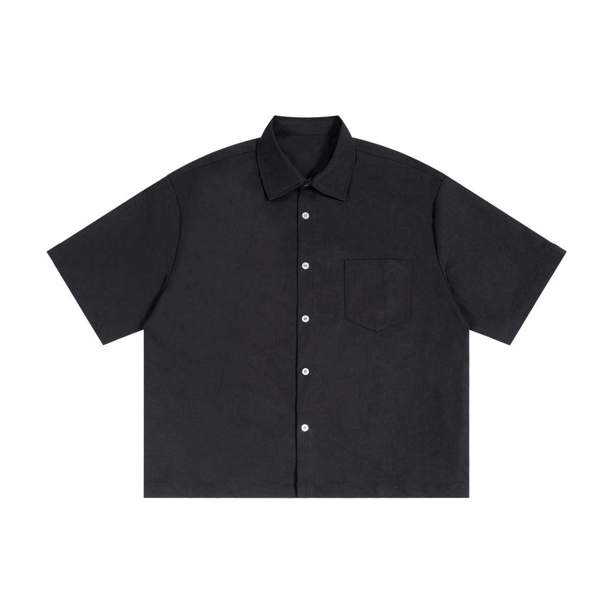 Unisex Heavyweight Boxy Short Sleeve Shirt – Oversized Premium Streetwear Button-Up