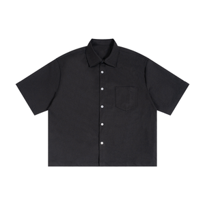 Unisex Heavyweight Boxy Short Sleeve Shirt – Oversized Premium Streetwear Button-Up