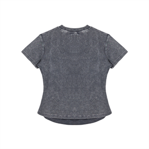 Vintage Washed Bodycon Cotton T-Shirt