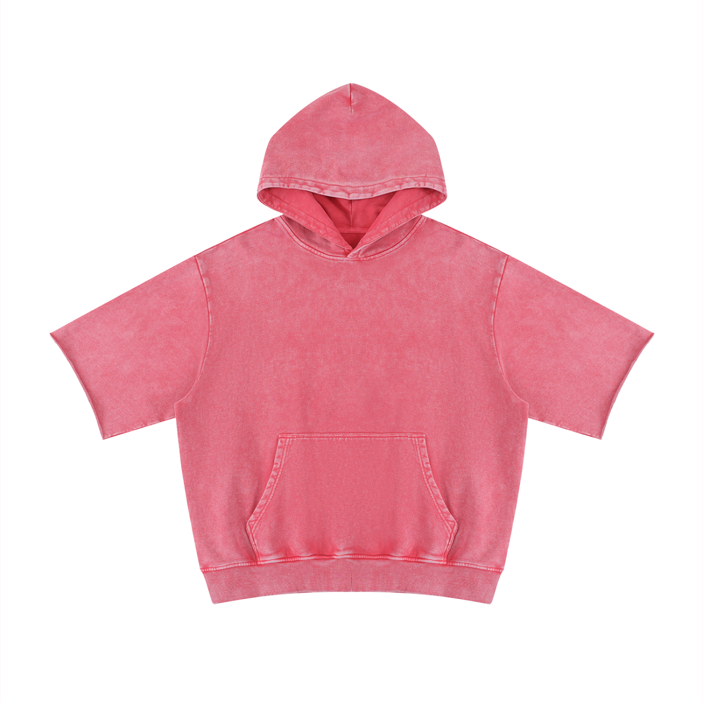 Unisex Mineral Wash Short Sleeve Hoodie
