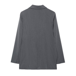 French-style Womens Fashion Versatile Double-breasted Blazer
