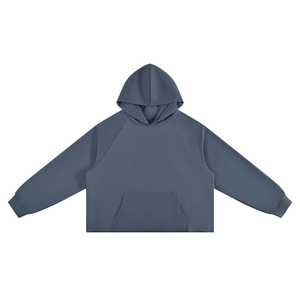 Unisex Vintage Wash Raw Edge Boxy Hoodie